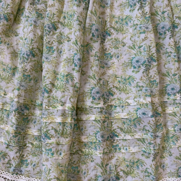 Free People Shea Floral Cotton Blend Babydoll Boho Sleeveless Dress - Undersea - Picture 5 of 9